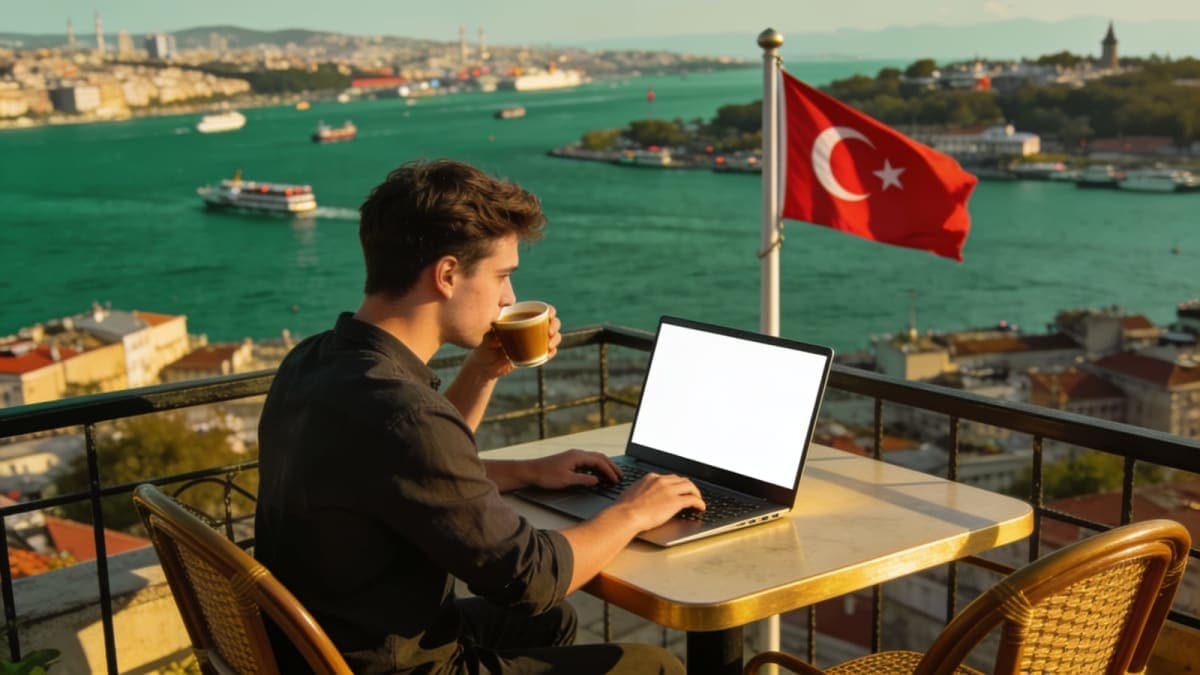 Türkiye'deki dijital göçebe, sertifika, ikamet izni ve vergi teşhisi için belgeleri kontrol ediyor