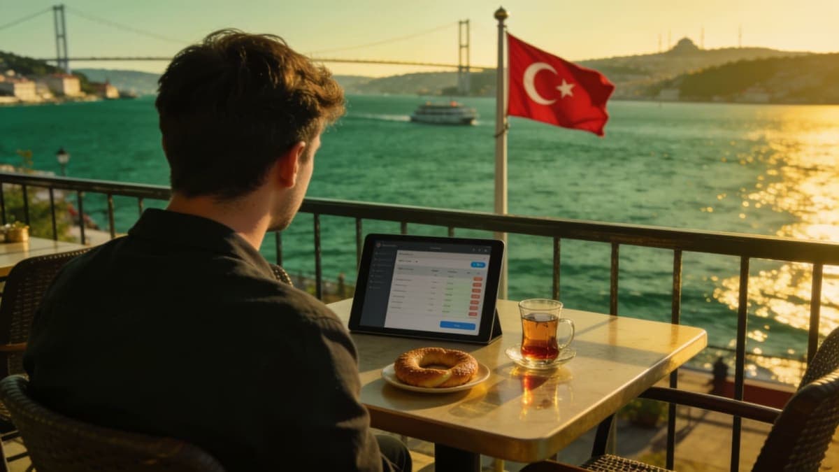 İstanbul'un yerleşim bölgeleri, ulaşım ve Boğaz ile panoramik görünümü