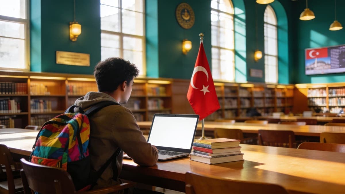 An international student preparing documents for a student residence permit in Turkey