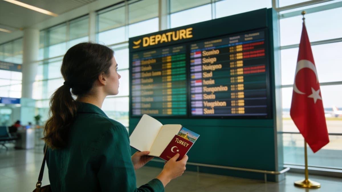 Seyahat öncesinde Türkiye için vize ve giriş türünü seçen yabancı
