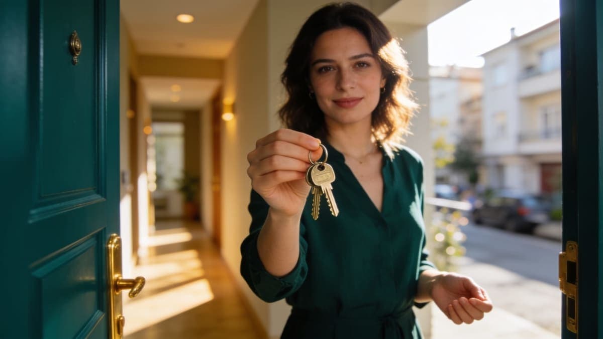Foreigner checking documents for residence permit extension application in Turkey
